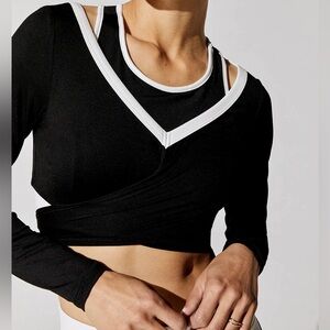 MICHI Pilates Ray Long Sleeve Wrap Top